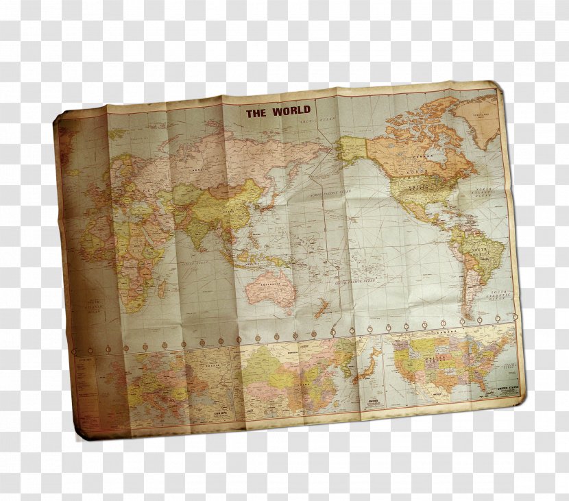 World Map - Paper Transparent PNG