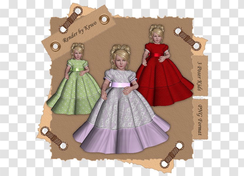 Costume Design Gown Pattern - Flower - Princess Kids Transparent PNG