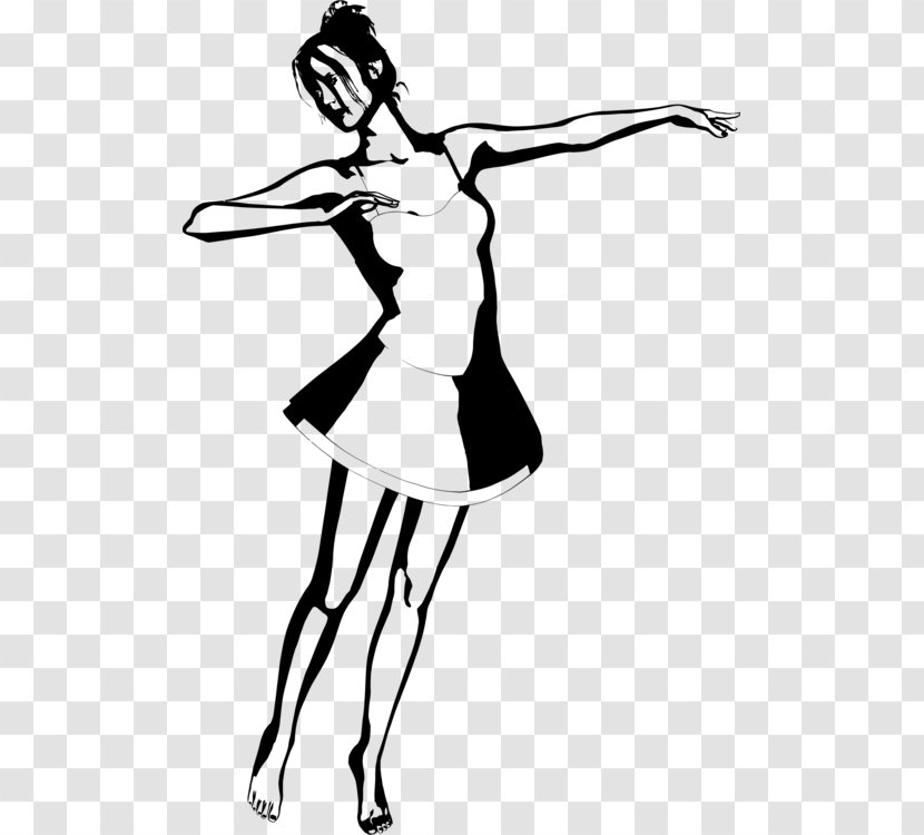 Ballet Dancer Drawing Silhouette - Shoe - Dance Cartoon Art Dancing Transparent PNG