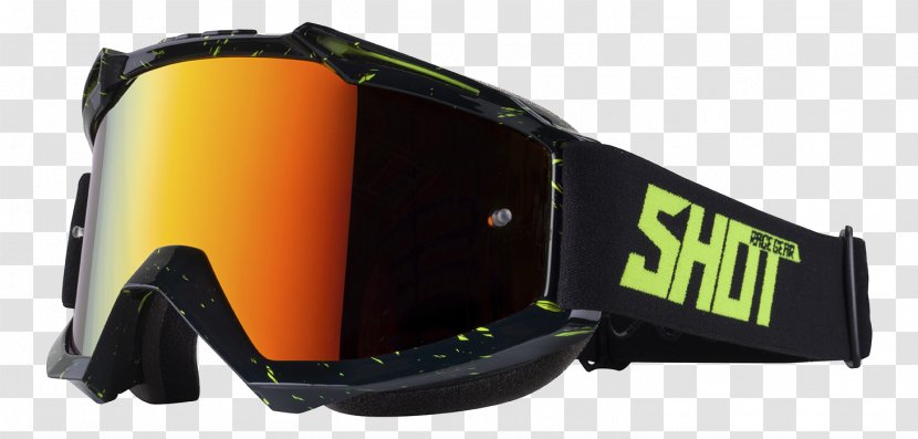 Motocross Enduro Yellow Goggles Glasses - Racing Transparent PNG