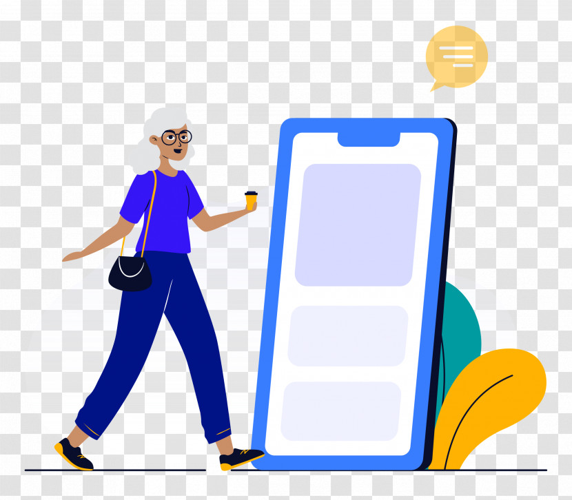 Mobile Phone Ebusiness Girl Transparent PNG