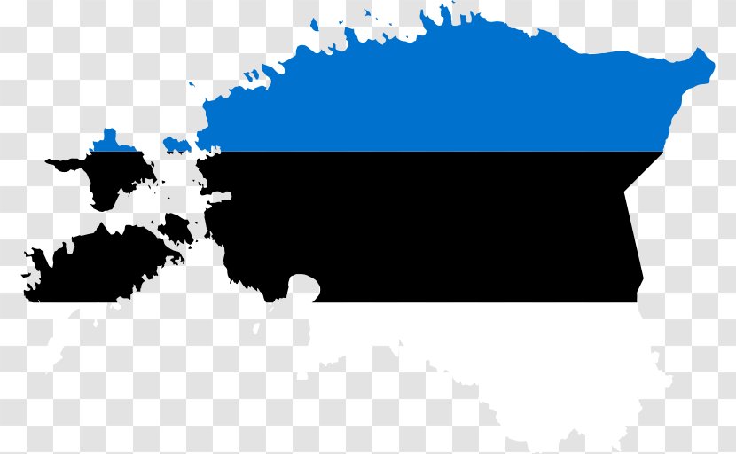 Flag Of Estonia Map Estonian Soviet Socialist Republic - Black Transparent PNG