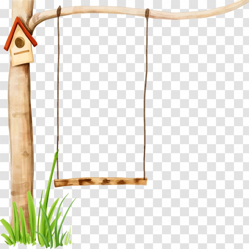 The Tree's Swing - Frame - Cartoon Transparent PNG