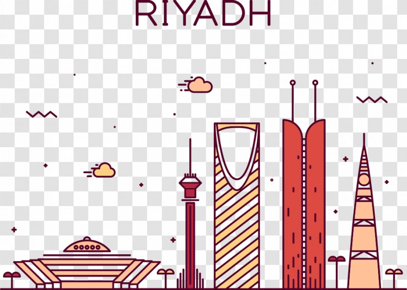 Riyadh Skyline Drawing Stock Illustration - Vector Construction Transparent PNG