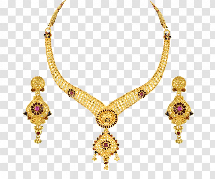 Necklace Earring Gold Jewellery Pearl - Chain - Wedding Transparent PNG