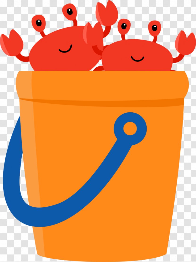 Beach Blog Clip Art - Orange - Bucket Clipart Transparent PNG