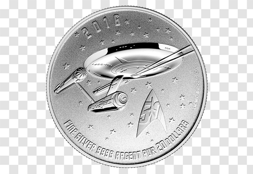 Silver Coin Royal Canadian Mint Star Trek - Ufo Transparent PNG