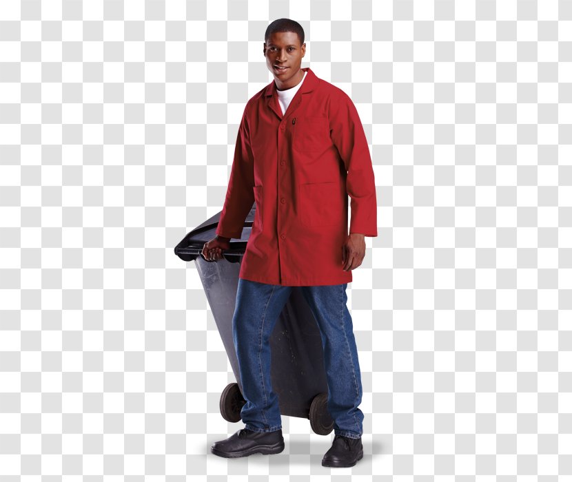 Raincoat T-shirt Workwear Suit Clothing - Standing Transparent PNG