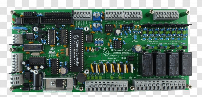 Raspberry Pi Programmable Logic Controllers Printed Circuit Board Electronic Component Microcontroller Transparent PNG