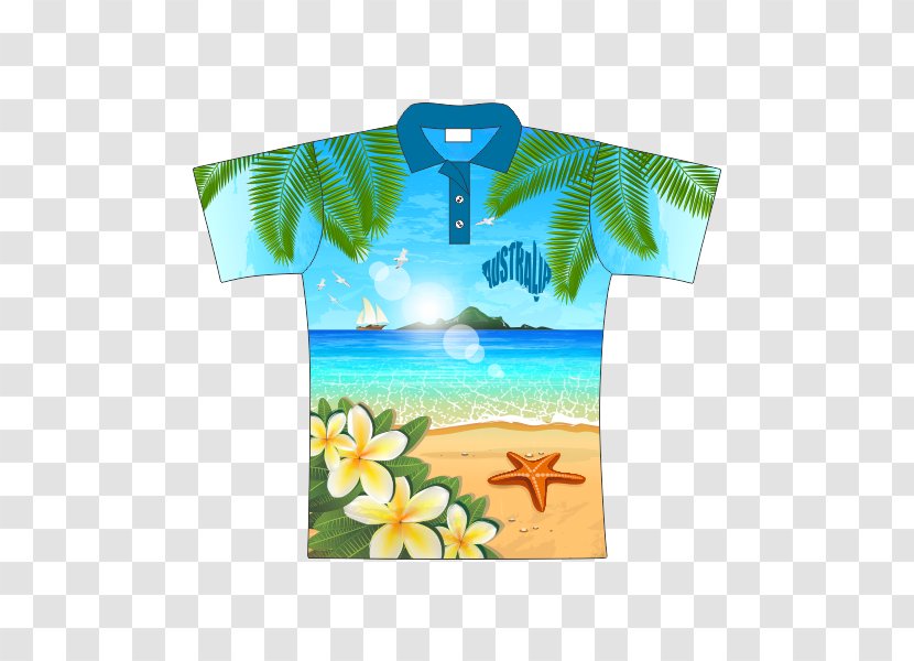 T-shirt Sleeve Polo Shirt Aloha - T - Tropical Printing Transparent PNG