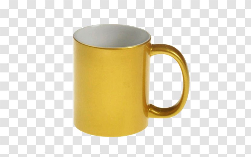 Mug Ceramic Coffee Cup Printing - Yellow Transparent PNG