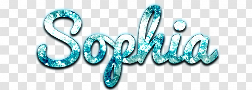 Desktop Wallpaper Name Logo - Aqua - Sophia Names Transparent PNG
