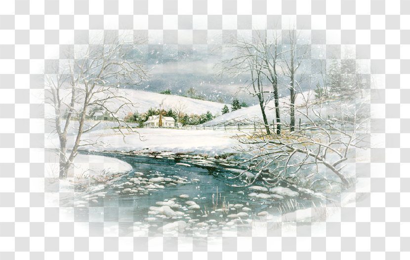 Landscape Painting Winter Image Tutorial Transparent PNG