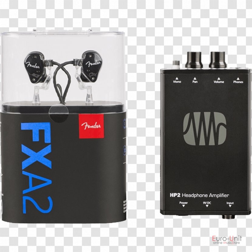 Fender Audio Bundle Musical Instruments Corporation FXA2 Pro In-ear Monitor PreSonus HP2 - Classic Player Jazzmaster Special - Resetting Ear Crystals Transparent PNG