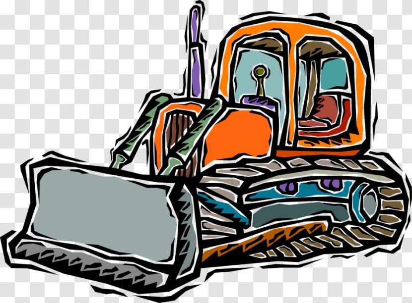 Car Bulldozer Clip Art Heavy Machinery Caterpillar Inc. - Tractor Transparent PNG