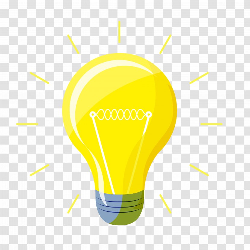 Light Clip Art - Energy - The Right Amount Of Yellow Bulb Transparent PNG