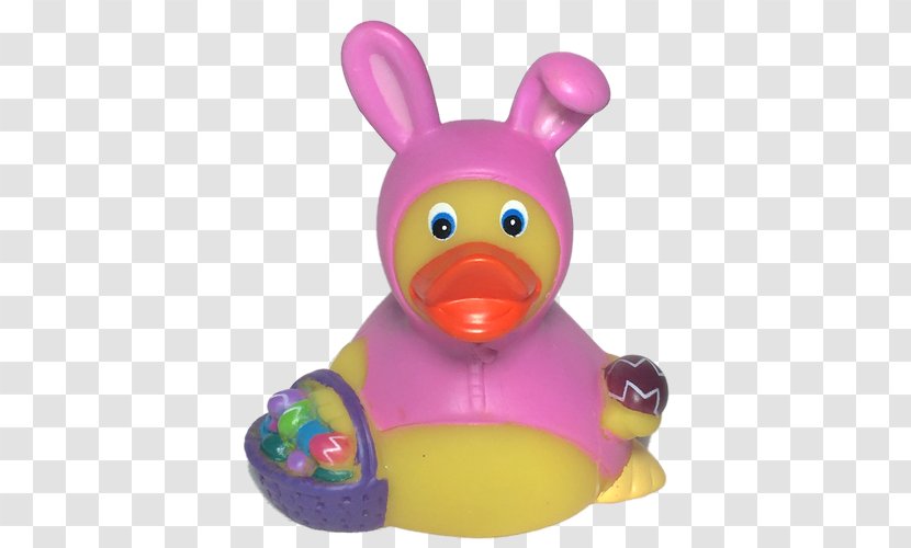 Easter Bunny Rubber Duck Ducks, Geese And Swans - Rabbit - Tiny Baby Ears Transparent PNG