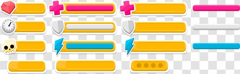 User Interface Design Button Icon - Video Game - Beautifully Colored Buttons Web Elements Transparent PNG