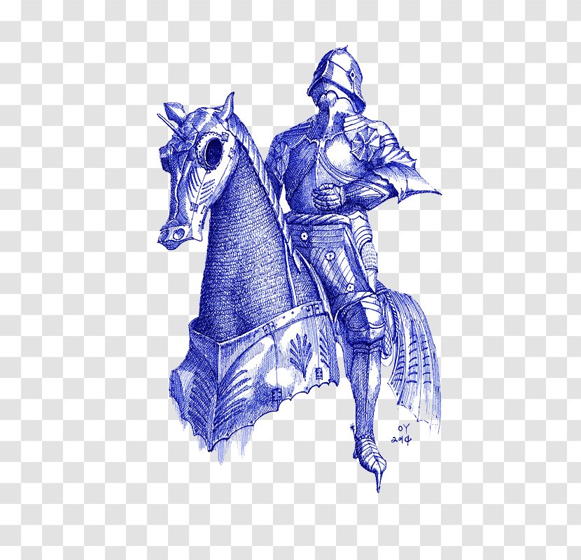 Horse Drawing Condottiere Mammal Illustration - Ballpoint Pen Hand Painted Roman Knight Material Transparent PNG