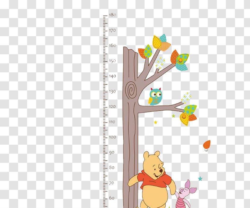 Growth Chart Wall Decal Child Sticker - Tree - Winnie The Process Of Transparent PNG