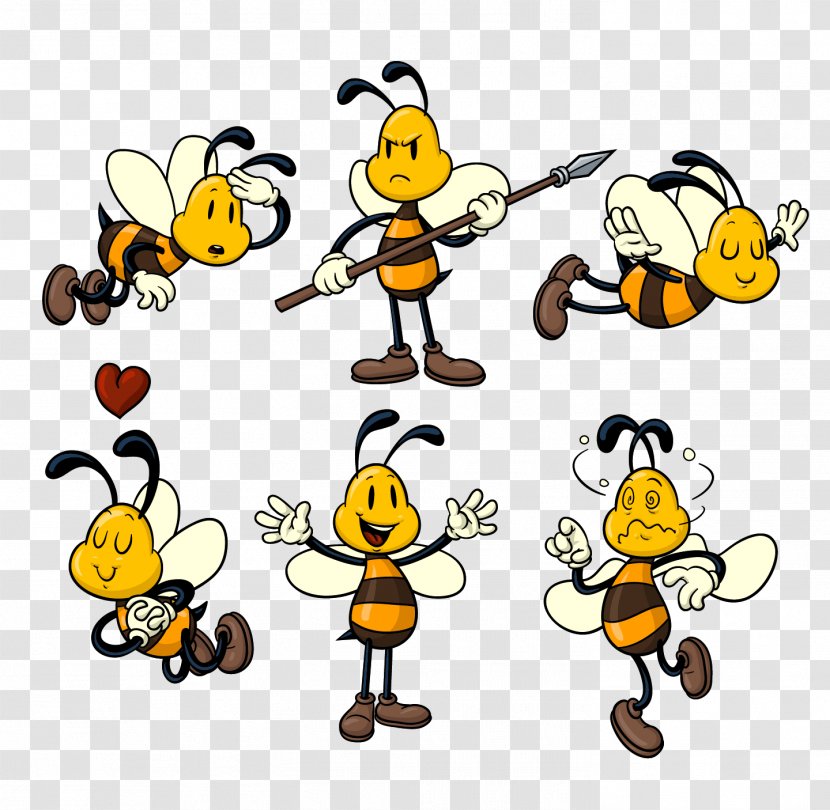 Bee Cartoon Stock Illustration - Ladybird Transparent PNG