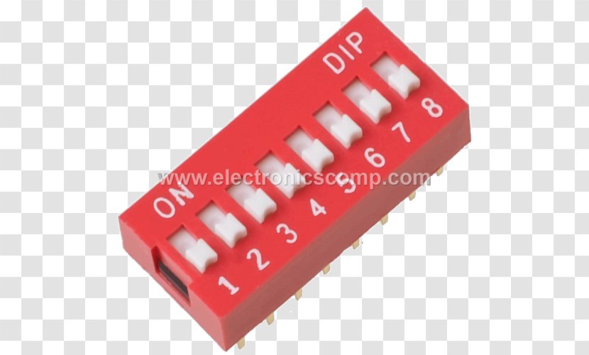 Electronic Component DIP Switch Electrical Switches Electronics Dual In-line Package - Dip Transparent PNG