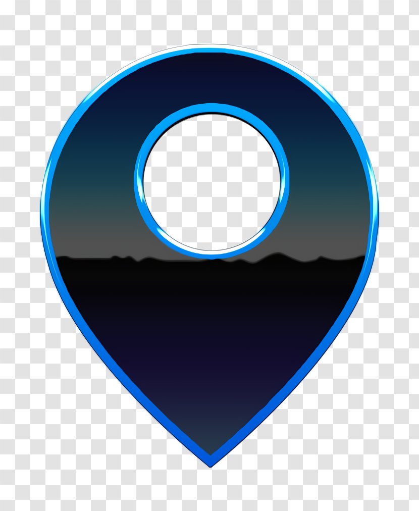 Location Icon Pin - Electric Blue - Symbol Logo Transparent PNG