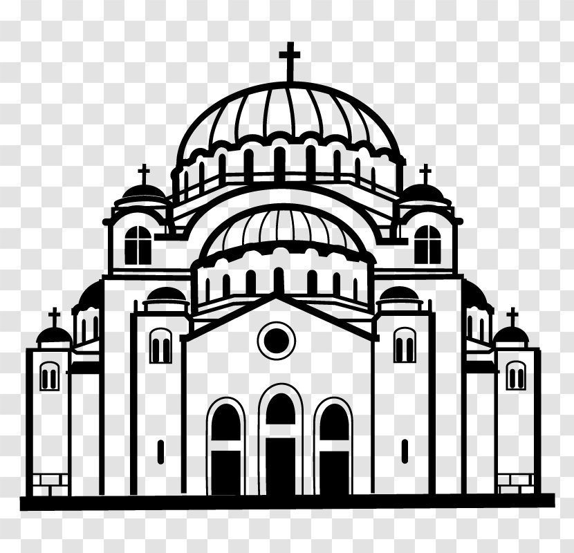 Church Black And White Clip Art - Arch Transparent PNG