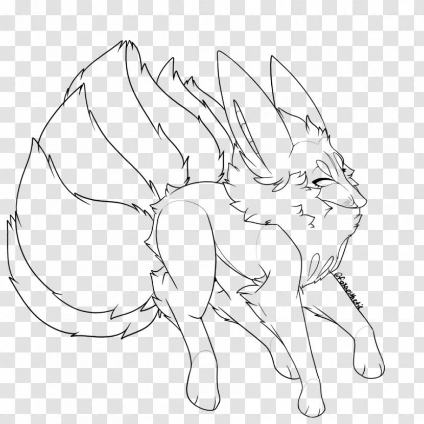 Line Art Hare Drawing Cartoon Rabbit - Animal - Pregnancy Star Fox Transparent PNG