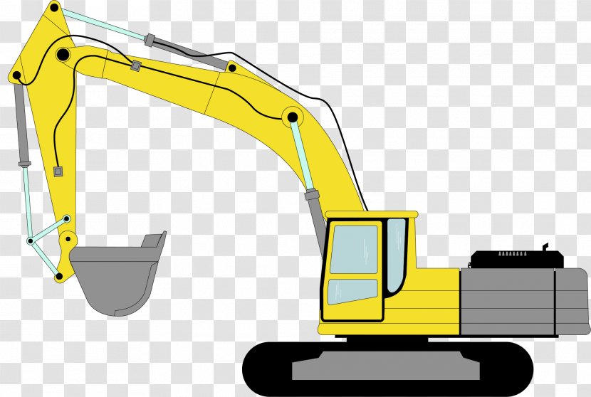 Caterpillar Inc. Excavator - Machine - Vector Painted Excavators Transparent PNG