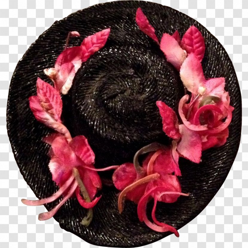 Flower Pink M - Fashion Straw Hat Transparent PNG