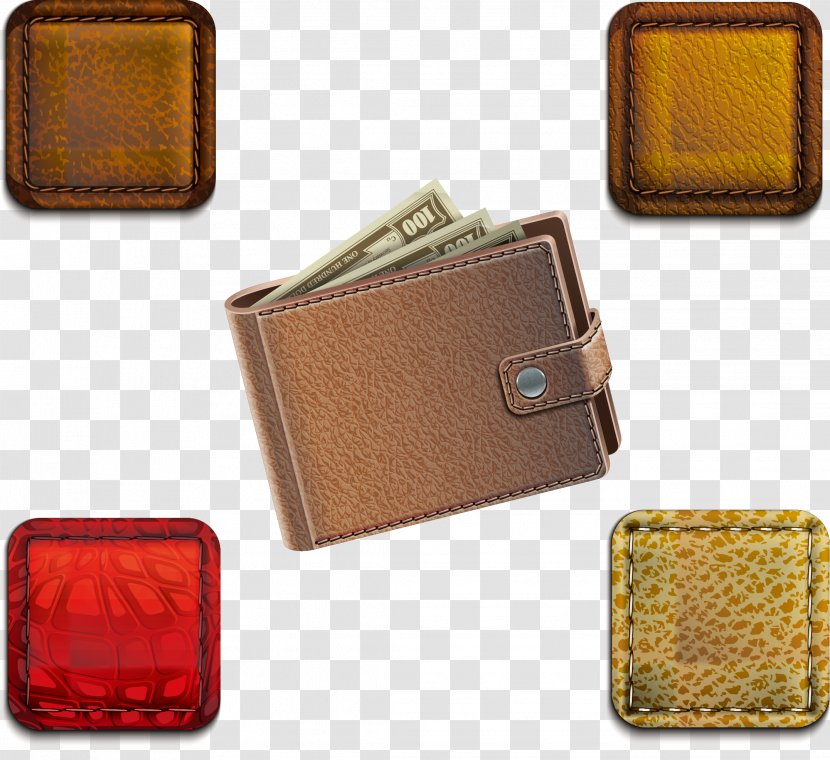 Wallet Leather Designer - Exquisite Transparent PNG
