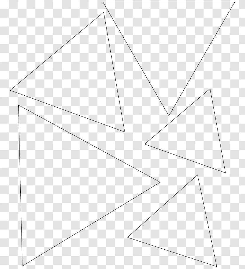 Paper Triangle Point Area - Black - Pattern Transparent PNG