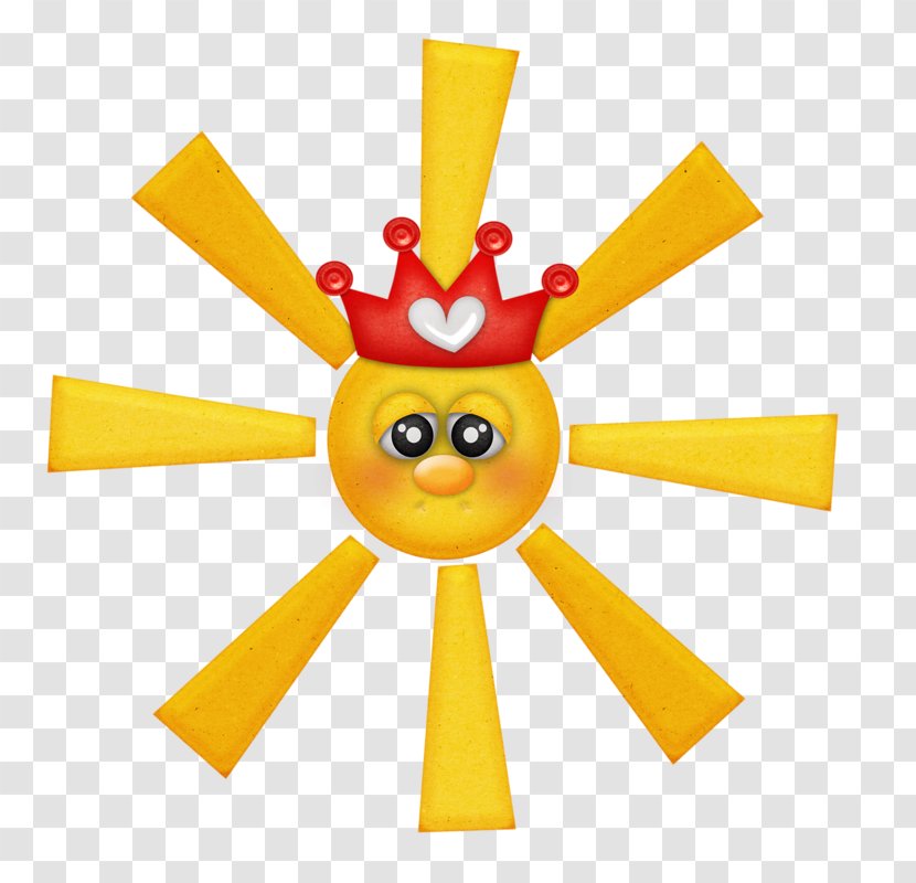 Crowned Sun - Yellow - Clip Art Transparent PNG