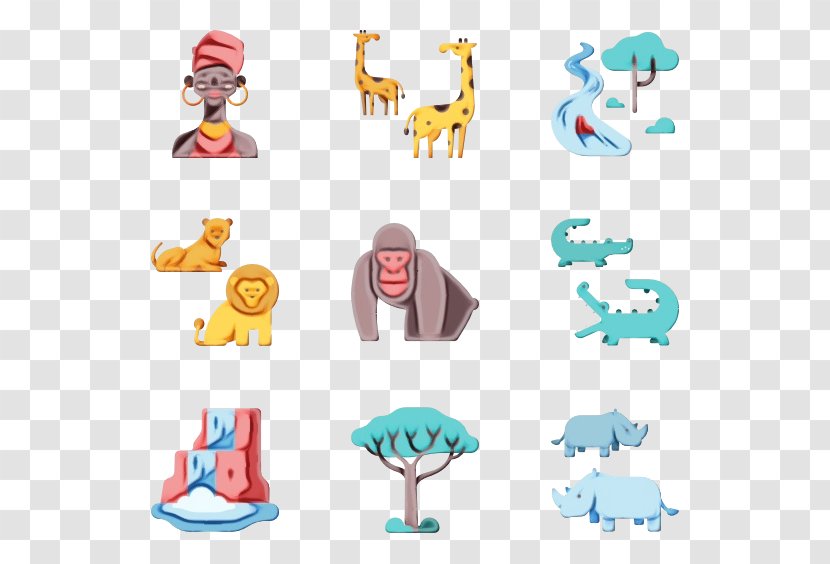 Clip Art Animal Figure Playset Cake Decorating Supply Icon - Paint Transparent PNG