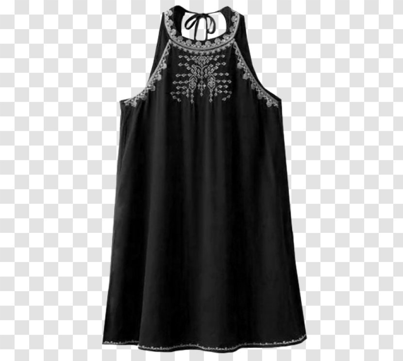 Dress T-shirt Slip Sleeve Tube Top - Little Black Transparent PNG