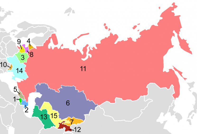 Russia Republics Of The Soviet Union Post-Soviet States Dissolution - History Transparent PNG