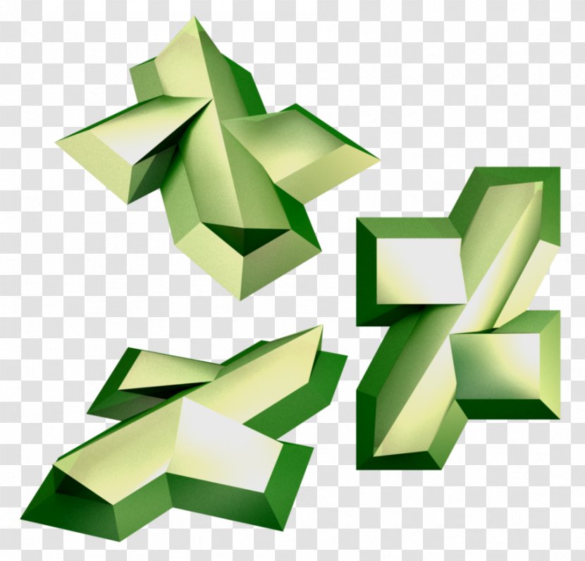 Origami Paper Graphics Angle - Green - Aleta Badge Transparent PNG