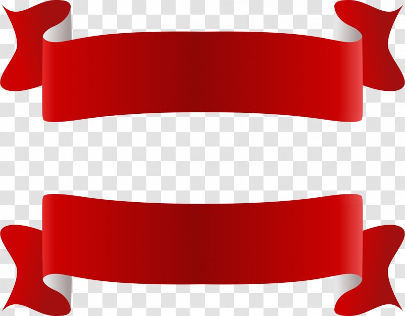 Red Ribbon Clip Art - Awareness - Clipart Ribbons Banner Transparent PNG