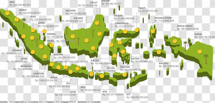 Indonesia Vector Map - Organism Transparent PNG