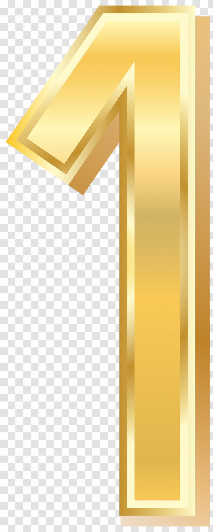 Number Clip Art - Brass - Gold Transparent PNG