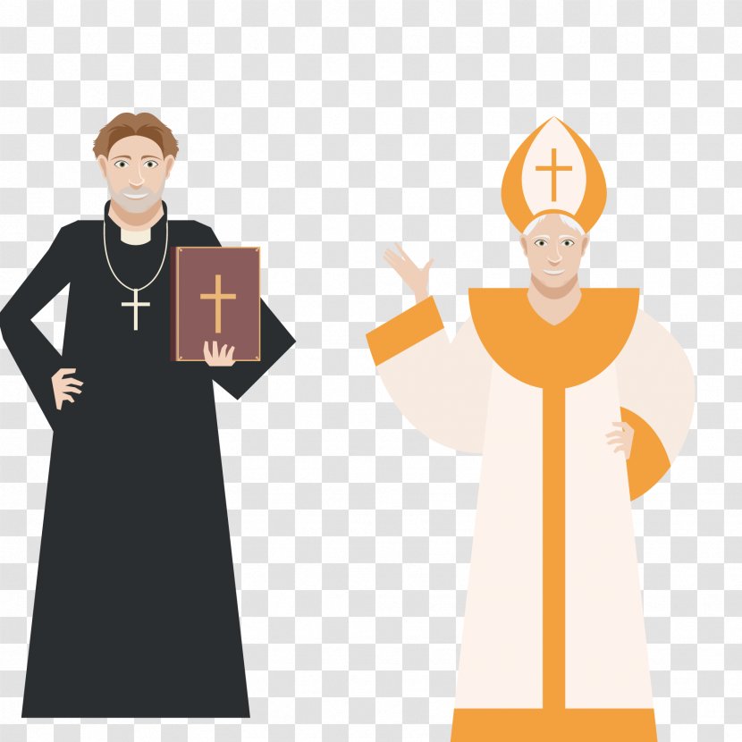 Priest Stock Illustration - Christian Character Style Transparent PNG