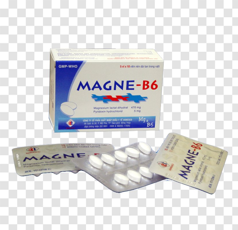 Vitamin B-6 Magnesium Thiamine Pharmaceutical Drug - Milligram - Duoc Transparent PNG