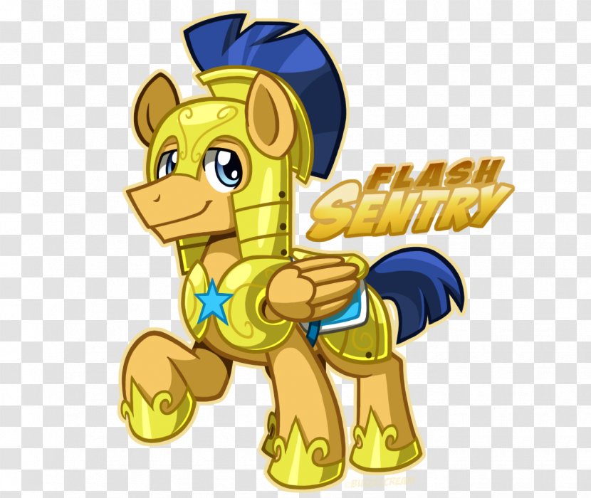 Pony Flash Sentry Fan Art Work Of - Mythical Creature - Cartoon Transparent PNG