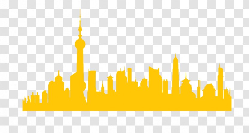 Shanghai From Moon Cakes To Mao Modern China: An Introduction Chinese Civilization Quotations Chairman Tse-tung Mooncake Restaurant - Yellow City Silhouette Transparent PNG