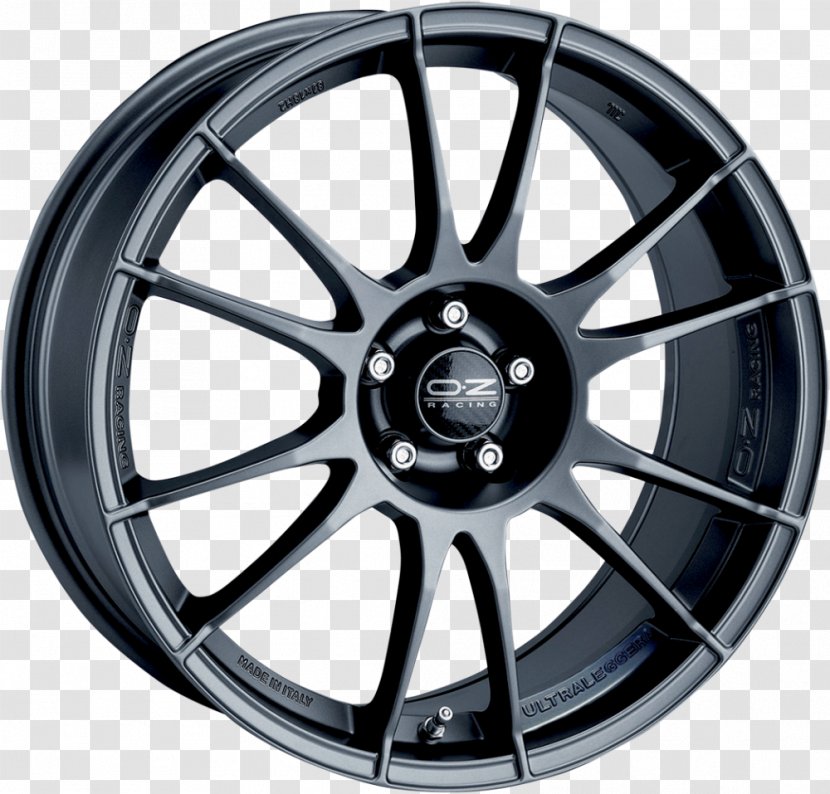 Car OZ Group Alloy Wheel Tire - Black And White - Oz Transparent PNG