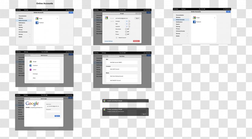Computer Software GNOME Desktop Wallpaper Screenshot Linux - Environment - Online Account Transparent PNG