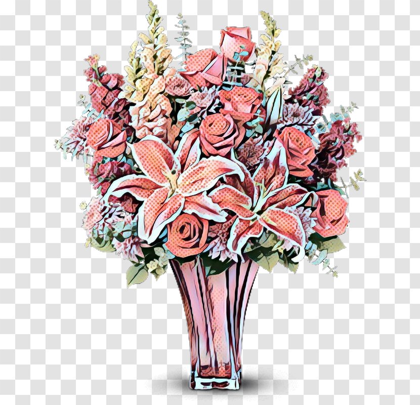Pink Flower Cartoon - Arranging - Floristry Transparent PNG