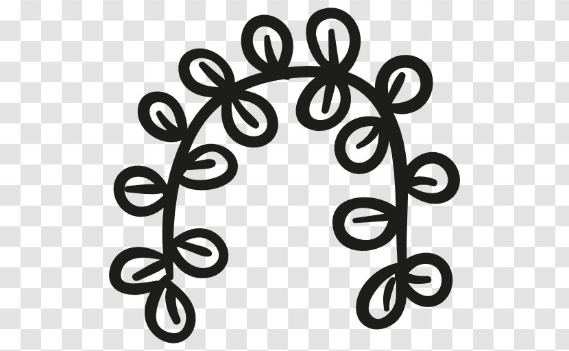 Japanese Ornament - Flower - Monochrome Transparent PNG