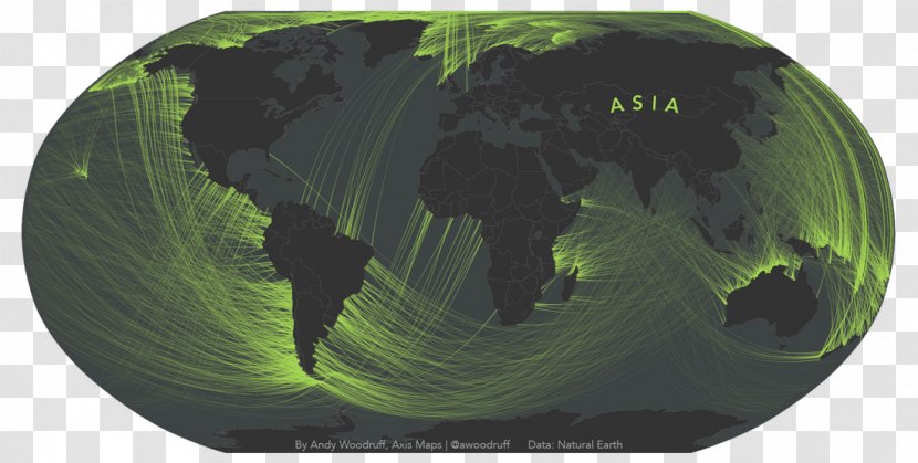 Earth Globe Map Ocean Line - Sea - Horizon Over Water Transparent PNG